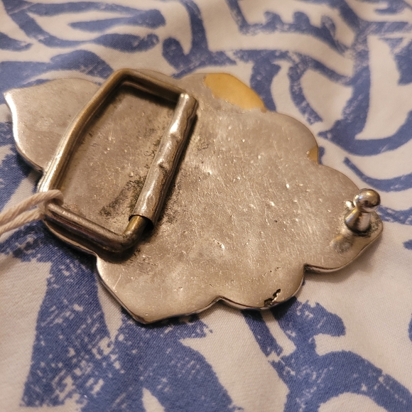Ornate Silver Belt Buckle - Picture 4 of 6
